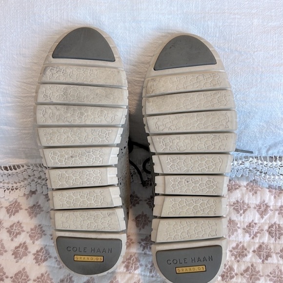 Cole Haan ZeroGrand Oxford Sneaker Sole Wingtip Gray Suede Perforated Size 7 - Picture 6 of 14